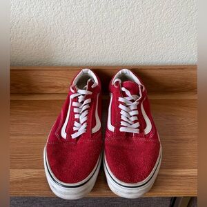 Vans Red and White Men's Sneakers